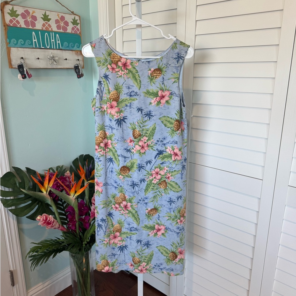 Tommy Bahama Blue Floral Midi Dress